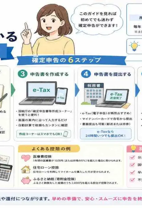 確定申告、初めてでもわかる手順ガイド