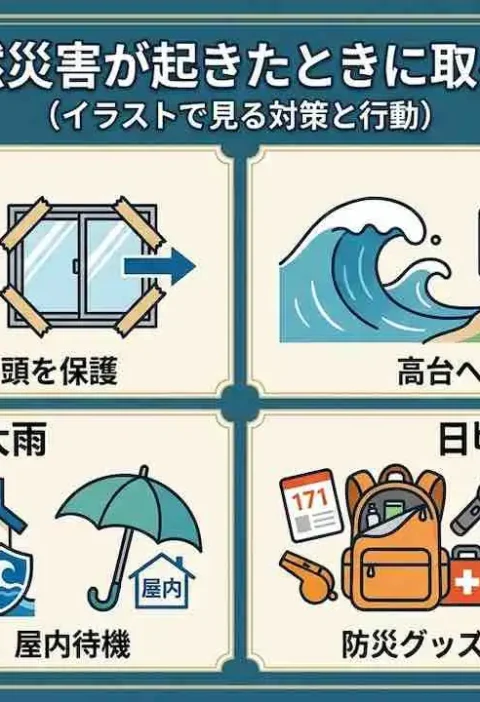 日本で自然災害が起きたときに取るべき行動
