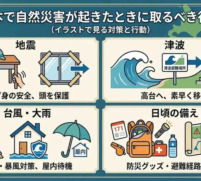 日本で自然災害が起きたときに取るべき行動