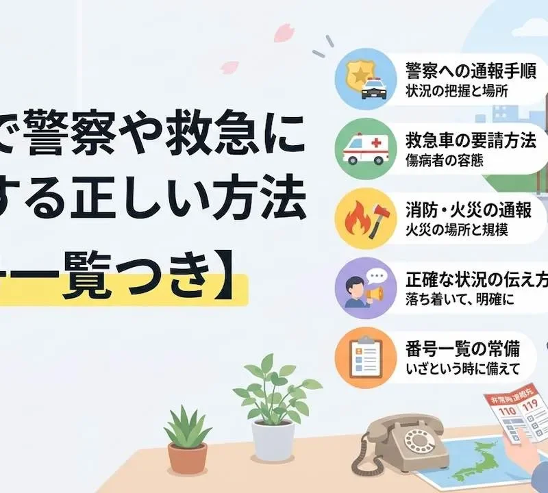 日本で警察や救急に連絡する正しい方法【番号一覧つき】