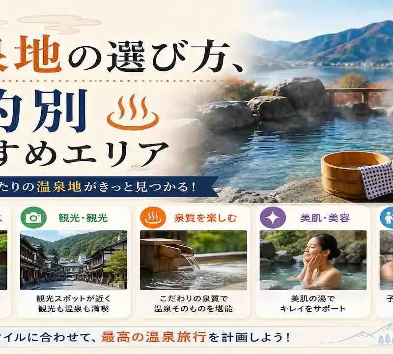温泉地の選び方、目的別おすすめエリア
